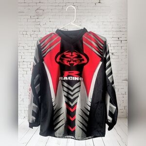 Boys Red and Black MTX Racing Jersey Size Large